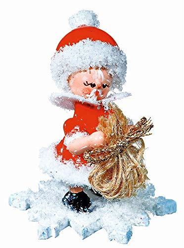 Drechslerei Kuhnert Schneeflöckchen als Weihnachtsmann - 5 cm