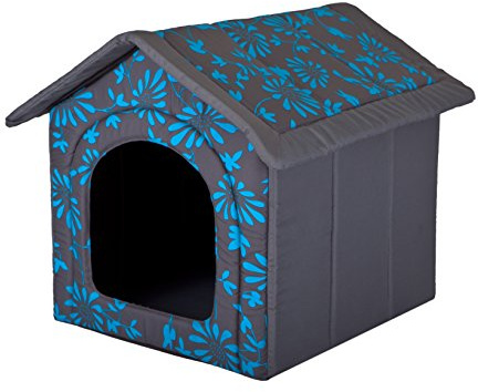 DOGGY Hobbydog R2 BUDNKW6 Hundehütte M R2 Blau Blumen (44 X 38 X 45 cm) Hund Katze SchlafplatzR2 Budnkw6, S, Blue, 700 g