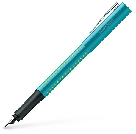 Faber-Castell Grip 2011 Fountain Pen, F Nib Turquoise Turquoise
