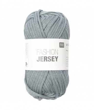 Rico Fashion Jersey Fb. 015 - grau, Jersey Bändchengarn, Sommerwolle, Schlauchgarn zum Stricken & Häkeln