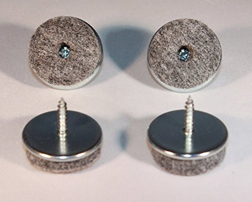 200 Stück Filz-Möbelgleiter mit Schraube – Ø 24 mm – aus Metall/Filzgleiter/Möbelgleiter