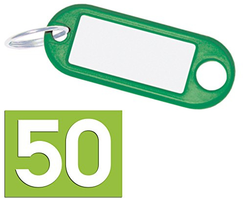 Wedo Schlüsselanhänger Kunststoff mit Ring (Ø 18 mm) (50 Stück/Grün)