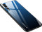 Funda de vidrio para Huawei P20 Pro, cubierta trasera de vidrio templado antiarañazos + marco de TPU carcasa híbrida de silicona a prueba de golpes para Huawei P20 Pro - Azul negro