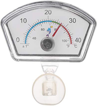 Xuniu Aquarium Thermometer Pointer Aquarium Temperatur Wahl Tauch Saugnapf 6,5x4,2 cm