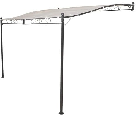 Briconess.com Gazebo Pergola in Acciaio Veranda addossata Fissaggio a Parete mt 3,5x2,5 Mirelle