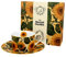 Duo Kollektion Secret Garden Tasse und Untertasse Sunflowers aus New Bone China Porzellan im Geschenkbox, Kaffeetasse, TeeTasse, Füllmenge 240 ml