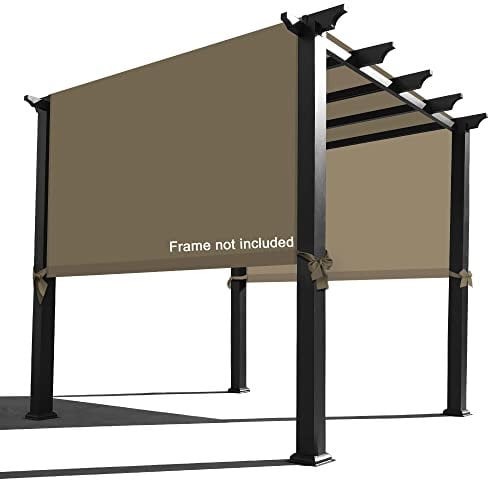 Alion Home Waterproof Pergola Covers - Pergola Replacement Canopy - Universal Replacement Canopy for Pergola (18' L x 8' W, Muddy Water)