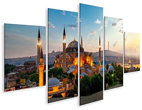 islandburner Bild auf Leinwand Blick Auf Ayasofya Museum Stadtbild Istanbul Sonnenaufgang Türkei Bilder Wandbilder Poster