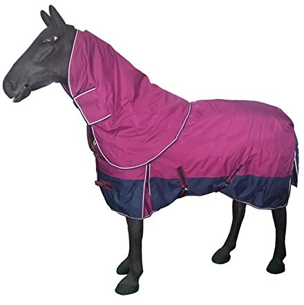 MaJu Pferd Combo Hals Outdoor Decke Highneck Winterdecke wasserdicht und atmungsaktiv(Size:135cm)