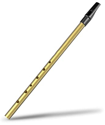 DZDZDZ querflöte Instrument Goldener D Schlüssel Irische Pfeife 6 Löcher Flötenpfeife Aluminiumlegierung Pfeife Flöte Windinstrument Einsteigerflöte