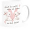 SpecialMe® Kaffee-Tasse Spruch Geschenk Liebe Freundschaft Hasen-Paar Herz Damit du weißt dass ich an dich denke Uni-Weiß Keramik-Tasse