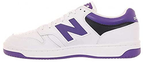 New Balance 480, Scarpe da Ginnastica Uomo, Bianco Prism Viola Nero, 41.5 EU