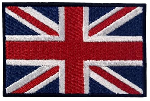 Écusson brodé drapeau britannique Union Jack à repasser ou à coudre