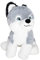 HEITMANN DECO PET Plüsch Husky, ca. 20cm, Grau / Weiß