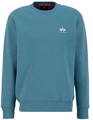 Alpha Industries Basic Sweater Small Logo Sweatshirt für Herren Vintage Marine