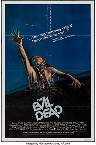 THE EVIL DEAD 1981 2 Poster A3 - Filmkunstposter in verschiedenen Größen für Wohn- oder Schlafzimmerideen. Randlose Kultfilmbilder, klassische ikonische 70er, 80er, 90er Jahre, Vintage-Retro-Wanddeko