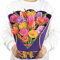 3D Pop-up Blumenstrauß Grußkarte,Muttertag Karte 12''Größe Handgemachtes Geschenk,Ideal für Lehrertag,Abschlussfeier,Geburtstagsgeschenk,für Mütter,Lehrer oder Freunde (Mehrfarbige Tulpe)