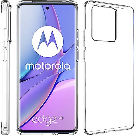 Custodia compatibile per Motorola Moto Edge 40 Cover Trasparente Protettiva in Silicone Soft TPU Case