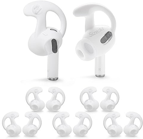 Zeadio 6 pares de almohadillas de silicona moldeadas personalizadas, fundas y fundas profesionales de silicona anticaídas, compatibles con Apple AirPods, AirPods Pro y EarPods