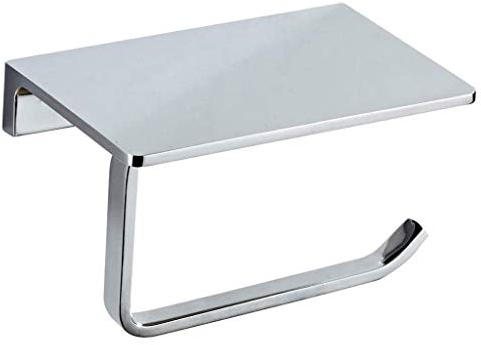 FFOCCO Toilettenpapierrollenhalter, Kupfer, Handy-Toilettenpapierhalter, Wand-Badezimmerregal, verdickter Doppelrollenpapierhalter Present