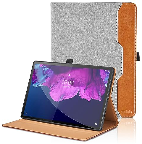 Case for Lenovo Tab P11 Plus 2021/Tab P11 2020 11 inch - Model TB-J616F/TB-J616X/TB-J606F/TB-J606X with Hand Strap,PU Leather Folio Tablet Cover, Gray