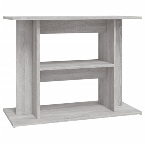 vidaXL Aquariumständer, Aquarium Unterschrank mit viel Stauraum, Aquarium Tisch mit Stabiler Oberplatte, Aquariumschrank Aquarium Halter, Grau Sonoma Holzwerkstoff