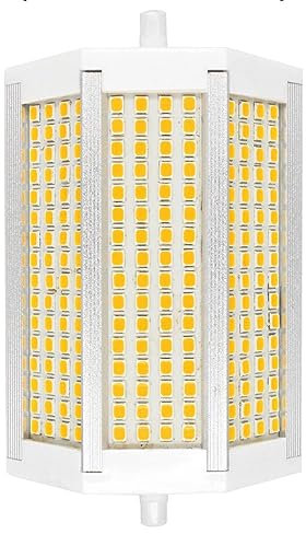 Ampoule LED R7S 118 mm à intensité variable 50 W J118 Projecteur 220 V Double extrémité 5000 lm Équivalent halogène 500 W pour projecteur d'éclairage domestique (3000 K-blanc)