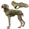 Aiboria Hundejacken Warme Hundemantel Winter Mittelgroße Welpen Hundepullover Fleece Winddichte Wasserdicht 2 in 1 Haustier Jacke Wintermantel Outdoor Olivgrün-B XXL