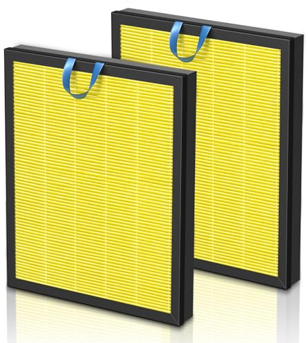 Vital 200S Pet Care Replacement Filter for LEVOIT Vital 200S and Vital 200S-P Air Purifier, HEPA and Activated Carbon Filter, Vital 200S-RF-PA, 2 Pack, Yellow