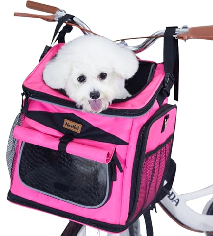 Nestful Hunde-Fahrradkorb (Rosa)