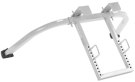 Ladder Stabilizer, Adjustable Heavy Duty Wing Span Wall Roof Ladder Standoff with Rubber Seat & 4 Installation Holes, Extended Ladder Stabilizer Accessory for Roof Gutter (Silver