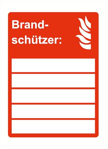 Indigos UG Aufkleber Brandschützer - 297x420 - Hotel, Firma, Schutz, KITA, Arzt, Praxis, Wohnung - Sicherheit - Warnung