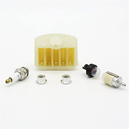 BTFWM Air Filter Spark Plug Primer Bulb Bar Nuts Kit, for Husqvarna, for 340 345 346 XP 350 353 Chainsaw Parts 537024003 Chainsaw Maintenance Filters