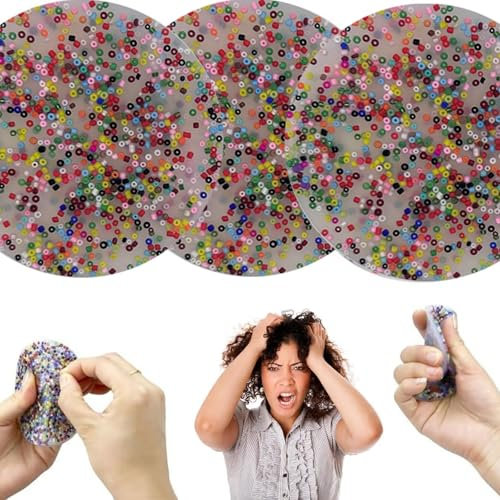 AYNKH Skin Picking Fidget Toys, 3PCS Picky Pads Anxiety Relief Sensory Toy for Dermatillomania Trichotillomania, Transfer and Substitute Skin Picking, Hair Pulling, Nail Biting, Pimple Squeezing