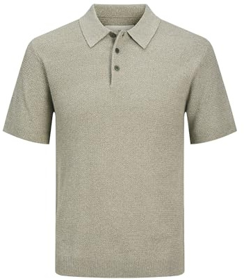 JACK & JONES Men's Jprcccooper Knit Polo SS Sn, Vetiver, L