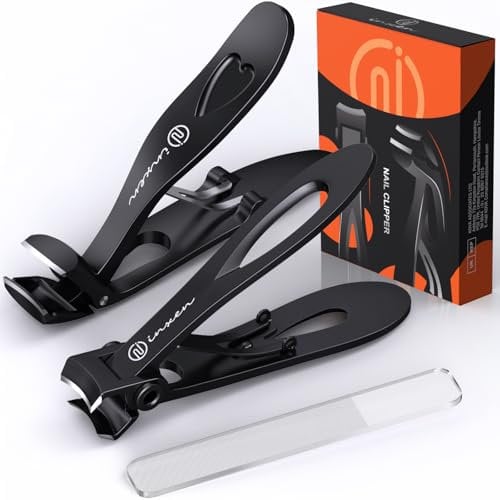 Coupe Ongle Pied Professionnel à tête Coudée Pour Personnes âgées ongles épais, 3 PCS Coupe Ongle Set Avec Ouverture Mâchoire Large en Acier Inoxydable, Professionnel Kit Manucure Pedicure Pour Hommes