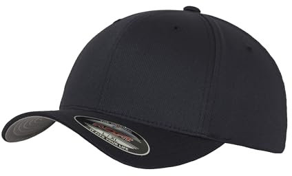 GIDUTEX Flexfit Unisex Wooly Combed Cap inkl. Schlüsselband graue Unterseite Baseball Cap Basecap (DE/NL/SE/PL, Alphanumerisch, L, XL, Dark Navy)