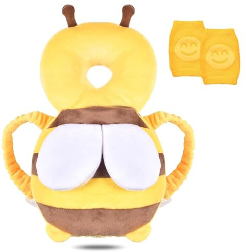 Coussin de Protection de Tête de Bébé,Protege Tete Bebe,Coussin de Sac à Dos pour Tout-petits,Convient Aux Enfants qui Apprennent à Ramper et à Marcher Avec Genouillères