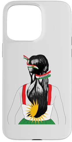 Kurdische Flagge JIN-JIYAN-AZADI Support Kurdische Frauen NO HIJAB Hülle für iPhone 15 Pro Max