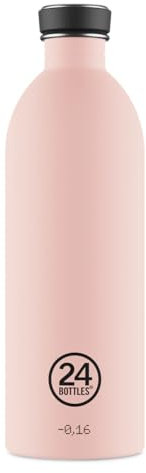 24Bottles Urban - Gourde 1 l - Couvercle 100 % scellé - Respectueux de l'environnement - En acier inoxydable - Ultra légère (non-thermique), rose poussiéreux