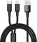 ONGAHON Multi Charging Cable MFi Certifed 2 In 1 Lightning & Type C Multi Head Charger Cord 66W Max Fast Charge Compatible with All Type C Android Device and All iOS Phone Devices (1, Black, 1 Meter)