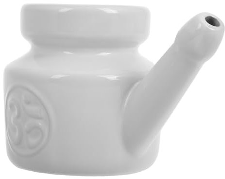 Ipetboom Ceramic Sinus Rinse Bottle 350Ml Household Nose Cleaner with Pressure Control Net Pot for Nasal Irrigation and Sinus Care Suitable for Daily Use