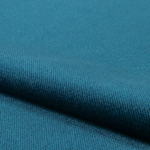 Fabreco - Samtstoff Meterware KRONTOS (3M x 145 cm) - Polsterstoff Möbelstoff Meterware – Bezugsstoff Möbelstoff - Stoffe zum Nähen - Weicher Samt Stoffe für Stühle & Sofa Beziehen (Petrol)