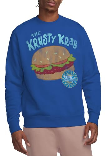 SPONGEBOB SQUAREPANTS Unisex Spongebob Krusty Krab Crew Sweatshirt Sweatshirt