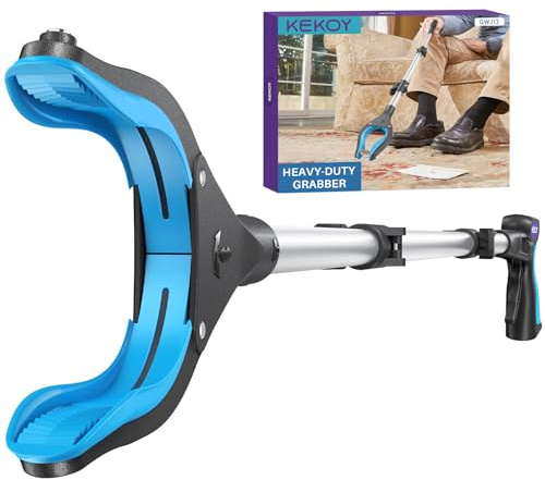 Kekoy pinza raccogli oggetti pieghevole robusta lunga 91 cm per adulti | pinza telescopica in lega di alluminio, testa girevole a 360°, punta magnetica, bastone con pinza afferra oggetti, 1 pezzi