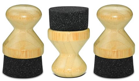 Paquete de 3 aplicadores eficaces de aceite mineral para tablas de cortar madera, bambú y utensilios de cocina de madera