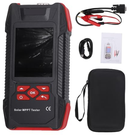 NiuLumea 2000 W Solar-Photovoltaik-Panel-Tester, 3–90 V, 0–40 A, MPPT-Analyzer mit 8,1 cm HD-Bildschirm, eingebauter 1500-mAh-Akku, Überspannung/Übertemperatur zum Schutz, für Hochleistungs-Solar-Sys