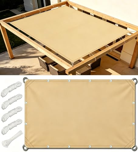 Vela Ombreggiante Impermeabile 1x4m Bordi dritti Tenda da Sole per Esterno Vele Ombreggianti Rettangolare Telo Parasole Protezione UV Tenda Vela per Giardino Balcone Terrazza Sabbia