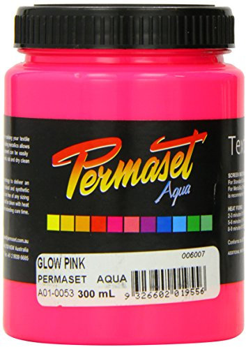 Permaset Aqua - Tinta para serigrafía textil (300 ml, ecológica, color rosa brillante)