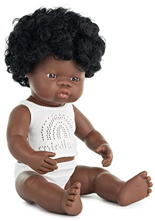 Miniland 31154 - Baby (afrikanisches Mädchen) 40 cm